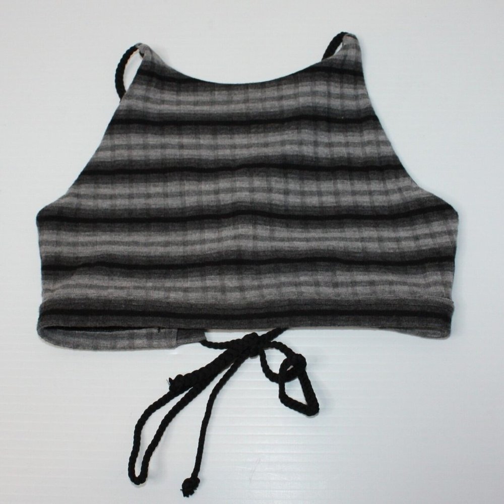 Honeycut Girl's Dance Hive Halter Tie-Back Crop Top in Black size Teen XXS 0-2